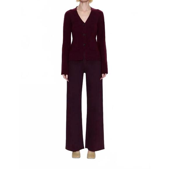 NEW PISTOLA penny high rise wide leg jeans in claret